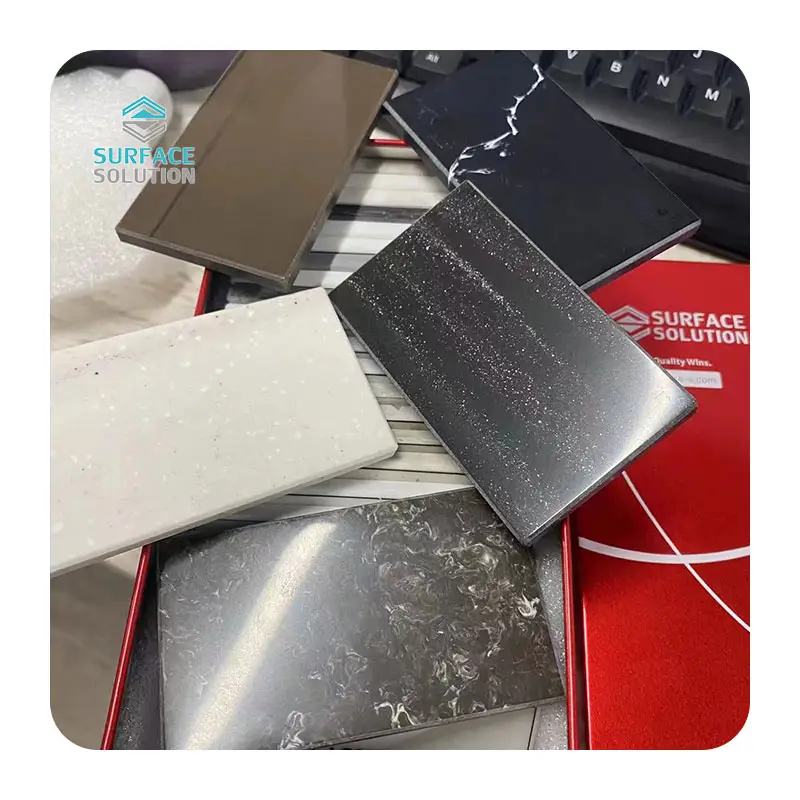 Plan de travail en pierre artificielle coréenne 12mm PMMA samsung hi macs corian comptoirs de cuisine en marbre feuille de surface solide acrylique