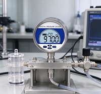 Manomètre numérique d'atmosphère en acier inoxydable, haute précision, manomètre numérique de vide