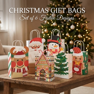<span class=keywords><strong>Bolsas</strong></span> <span class=keywords><strong>de</strong></span> <span class=keywords><strong>Papel</strong></span> Ecológicas para Regalos <span class=keywords><strong>de</strong></span> Navidad con Asas <span class=keywords><strong>de</strong></span> <span class=keywords><strong>Papel</strong></span>, Diseño 3D <span class=keywords><strong>de</strong></span> Dibujos Animados, Bolsa <span class=keywords><strong>de</strong></span> Regalo para Dulces, Galletas, Compras y Empaque - Product Image 3