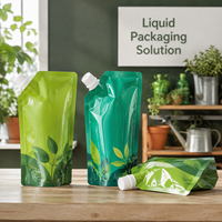 Bolsa Doypack Personalizada con Boquilla y Tapa de Rosca, Brillante, para Líquidos, Detergentes y Desinfectantes, Venta al por Mayor