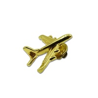 Insigne d'aviation souvenir personnalisé insigne d'aviation en alliage doré et argenté modèle d'avion insigne de costume pour hommes