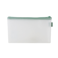 Trousse à crayons personnalisée Senrong pour jeunes filles et garçons, étanche, en PVC souple et TPU, avec fermeture éclair, transparente, givrée, avec logo sérigraphié, 21*12CM