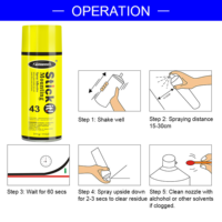 Spray adhésif transparent repositionnable écologique sans acide séchage rapide liaison permanente forte pour papier léger, bois, feuille et construction