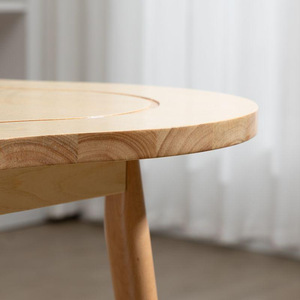 Heng Sheng Holdings Butterfly Shape Solid Wood Dining <b>Table</b> For Elderly Stable Design - Product Image 3