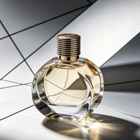 Flacon de parfum élégant en verre ondulé carré 30/50/100ml avec couvercle côtelé, étanche, personnalisable pour usage quotidien et voyage