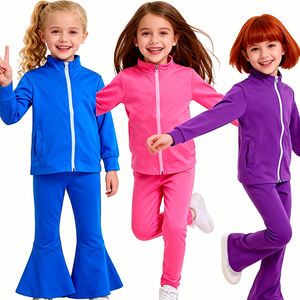 Новый высококачественный комплект для йоги и фитнеса для девочек 2026 года: толстовка на молнии и расклешенные леггинсы для тренировок и занятий в зале - Product Image 2