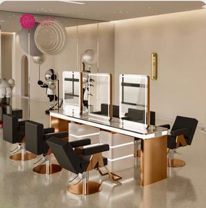 Fábrica de belleza Yicheng, venta directa, bajo MOQ, espejo de maquillaje ligero, muebles de peluquería, espejo de barbero de China - Product Image 6