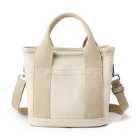 À la mode grande capacité étanche toile sac fourre-tout Simple lettre motif PC matériel réutilisable voyage cadeau personnalisé imprimé Logo