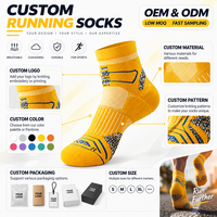 Chaussettes courtes de course unisexe personnalisées en gros pour hommes, épaisses, rembourrées et respirantes