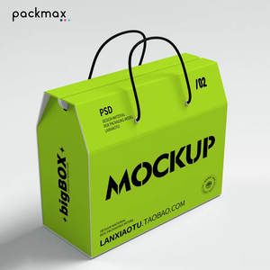 Eco-friendly Biodegradable Recyclable <b>Kraft</b> Paper Foldable Portable Tote Packaging <b>Box</b> Customizable Food Packaging Packaging - Product Image 4