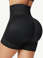 Shorts de compression à double couche pour femmes, design à crochets, contrôle du ventre, taille haute, culotte sculptante, rehausseur de hanches