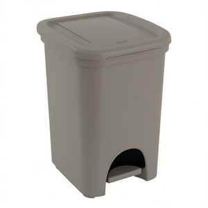 Foot Pedal Bin 320x265x385mm PP Material Taupe Color with <b>Step</b> Open Lid for <b>Kitchen</b> & Bathroom Indoor Use - Product Image 3