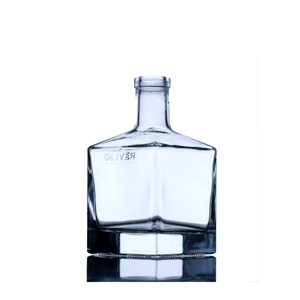 Flint Glass 50CL Square Glass Whisky Bottles <strong>Lychee</strong> <strong>Liqueur</strong> Bottle - Product Image 3