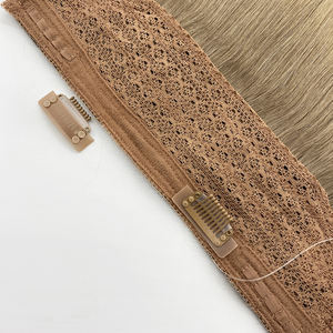 Serrures faciles et utilisation de fil de ligne de poisson invisible de haute qualité Extensions de cheveux humains Remy européens à double tirage - Product Image 2