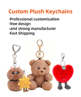 Peluches animaux chat chien, poupées, jouets en peluche 3D Hello Kitty, porte-clés personnalisés, de créateur, anime, de luxe, personnalisables, vente en gros, prix