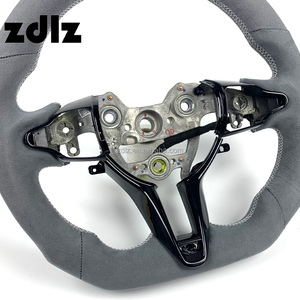 Volante de Cuero Personalizado en Gamuza Gris para <span class=keywords><strong>Hyundai</strong></span> I30N I20N ElantraN N-<span class=keywords><strong>line</strong></span> I30N, Accesorios Interiores para Auto - Product Image 5