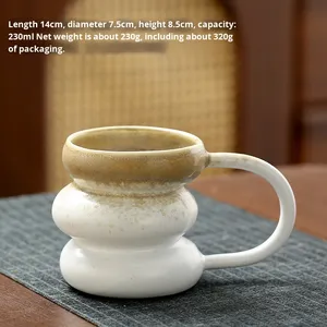 Tasses et gobelets à latte en céramique modernes et simples, portables et réutilisables pour les fêtes, vente en gros - Product Image 3