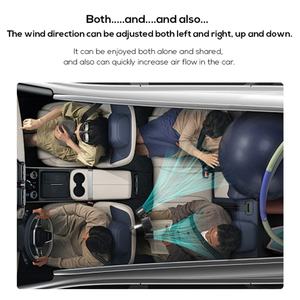 MEMO G12 Multi-Angle Rotatable Car Cooling Fan Dual Head Vehicle Electric Auto Cooler Car Fan with 4000mAh <b>Battery</b> - Product Image 4