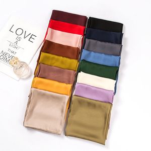 2020 nouveau printemps et été couleur unie petit foulard carré femme rétro foulard <span class=keywords><strong>en</strong></span> <span class=keywords><strong>soie</strong></span> Satin Simulation <span class=keywords><strong>soie</strong></span> Simple foulard <span class=keywords><strong>sauvage</strong></span> - Product Image 1
