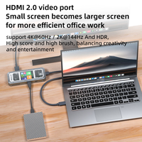 Base de Conexión USB-C 7 en 1 PIVA G71 con Pantalla Digital, Hub Tipo-C para iPad/Teléfono Móvil, Puerto de Audio de 3.5mm, 1 Año de Garantía