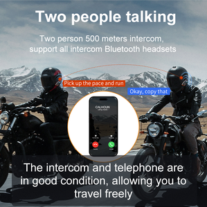 Auriculares Bluetooth para Casco de Motocicleta, Intercomunicador para Casco con Alcance de 500M para 2 Motociclistas, Modelo Y80 2X - Product Image 4