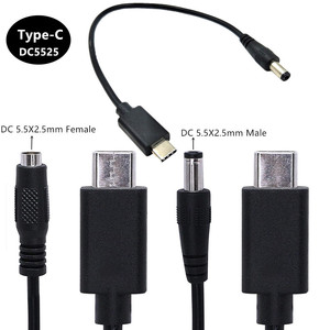 Cable adaptador de corriente tipo C a CC de 5,5 x 2,5 mm para cargar dispositivos - Product Image 1