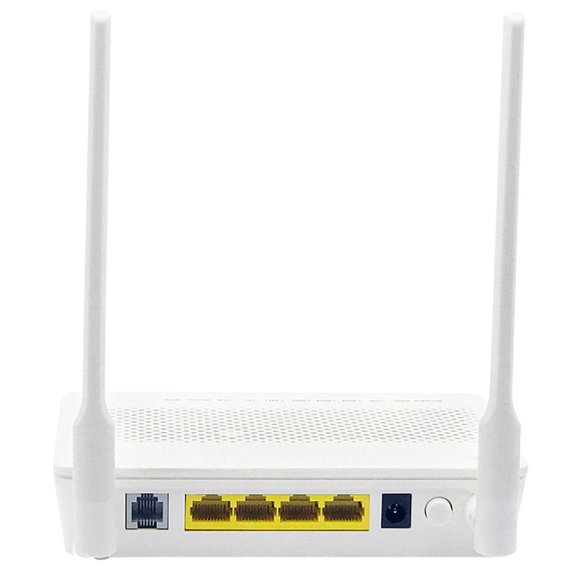 XPON ONU Router 1GE + 3FE + 1 Voice + 1 USB + 2.4G WiFi VoIP Fiber Modem CPE EPON/GPON Compatible FTTH Equipment 1 Year Warranty