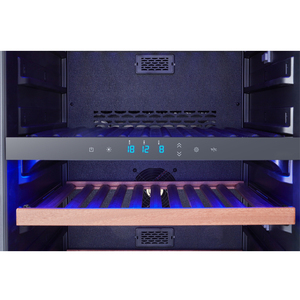 Étagères Refroidisseurs à vin Refroidisseur de cave à vin Fonction de refroidisseur de bouteille de vin avec coulissant en bois de hêtre en acier inoxydable Nouveau pour le bureau ou Ba - Product Image 4