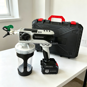 Pistola de Pintura Inalámbrica Portátil, Pistola de Pulverización HVLP de 18 V y 450 W para Pintar Casas - Product Image 4