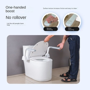 Barra de Apoyo para Inodoro KAVED, Montada en la Pared sin Perforaciones, con Repisa Elevadora para la Seguridad de Personas Mayores, Diseño Moderno y Simple - Product Image 3
