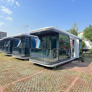 Capsule spatiale préfabriquée en acier, cabine mobile modulaire miniature, maison portable, pod de camping, alimenté à l'énergie solaire, éco-responsable, bâtiment de bureau - Product Image 1