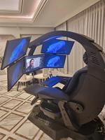 Station de travail de jeu Cluvens Manticore Home Office à gravité zéro, station de travail informatique avec support dorsal en cuir, jusqu'à 5 moniteurs
