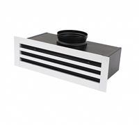 Grille d'aération carrée réglable en aluminium pour plafond, diffuseur linéaire à fentes, boîte de plénum pour alimentation en air facile pour systèmes de climatisation CVC