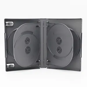 De gros dvd cas disque en plastique-Hlzisheng — boîtier décoratif pour dvd, en plastique noir, transparent, 14mm, 6 disques, 14mm