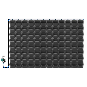 Jardinière murale verticale carrée en plastique, pots <span class=keywords><strong>de</strong></span> fleurs suspendus, conteneur auto-arrosant, écologique, moderne - Product Image 1