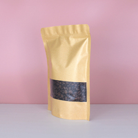 Sacs à fermeture éclair de qualité alimentaire sacs d'emballage kraft imprimés personnalisés pochette kraft debout avec fenêtre