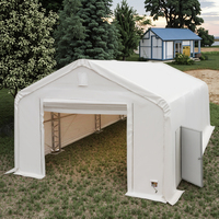 Extérieur Manuel 20x20ft Structure En Acier Bâtiment 6x6m PVC Toit Dôme Abri Entrepôt Industriel Carport Stockage avec Cadre Métallique