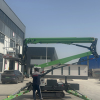 Nacelle élévatrice araignée ZMT D-002 14M 16M 18M, plateforme télescopique hydraulique diesel DC, capacité de charge 200 kg, pour chantier de construction