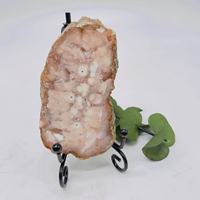 Vente en gros de pierres naturelles, tranche de cristal d'améthyste rose, magnifique dalle de cristal pour la décoration