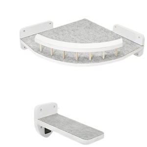 Wall Mounted <b>Cat</b> Stairs 4 Levels White Wood <b>Cat</b> Climbing <b>Platform</b> For Indoor <b>Cats</b> - Product Image 5