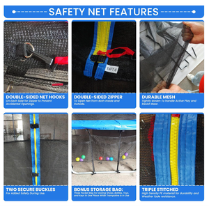 Hot <strong>Sale</strong> Outdoor Alloy Steel <strong>10ft</strong> Inground <strong>Trampoline</strong> with Safety Enclosure Net Safe &amp; Soft Gift for Boys Girls - Product Image 3