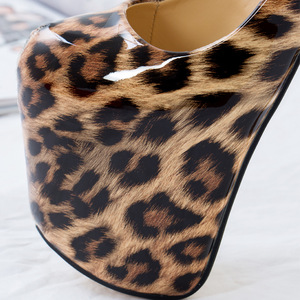 Chaussures pour femmes modèle 2026, ultra-hautes, à talon fin, 22 cm, motif léopard, extra grandes, pour boîte de nuit - Product Image 3