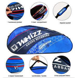 Hotsale New Promotion Durable Blue 420D Cloth Large Capacity Waterproof <strong>Custom</strong> <strong>Badminton</strong> Tennis Paddle <strong>Racket</strong> <strong>Cover</strong> - Product Image 2