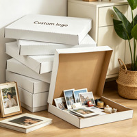 Boîtes en carton ondulé kraft biodégradable écologiques personnalisées, fermeture magnétique, impression quadricolore, logo personnalisé, cadeaux