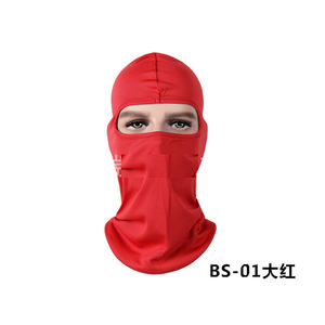 Logotipo personalizado un agujero motocicleta ciclismo casco a prueba de viento transpirable Color sólido Malla tela pasamontañas capucha máscara - Product Image 5