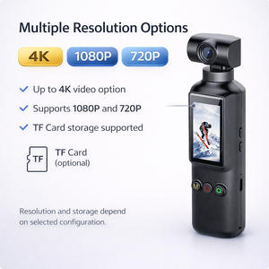 מצלמת ספורט מיני ניידת 4K עם חיבור WiFi, העברת קבצים קלה, מסך 1.99 אינץ', תואם לכרטיס TF, עדשה מסתובבת - Product Image 4