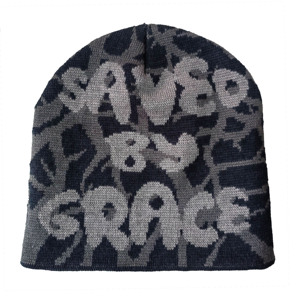 Brimless Beanie Manufacturer High-Quality Full Print Jacquard Knitted No Cuff - Product Image 2