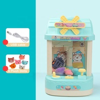 Jouet de simulation de grue électrique à pièces de monnaie pour enfants, pince-jouet, attrape-peluche, jeu de poupée, Mini Machine à griffes
