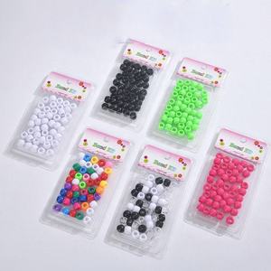 Cuentas transparentes de resina trenzada sucia, joyería decorativa, Anillo para el pelo sucio, traje DIY hecho a mano, accesorios para el cabello con agujero grande para mujeres y niños - Product Image 1