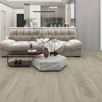 Revêtement de sol en vinyle SPC à clipsage, aspect bois chêne clair, antidérapant, imperméable, 6 mm, pour studios de danse et salles d'entraînement